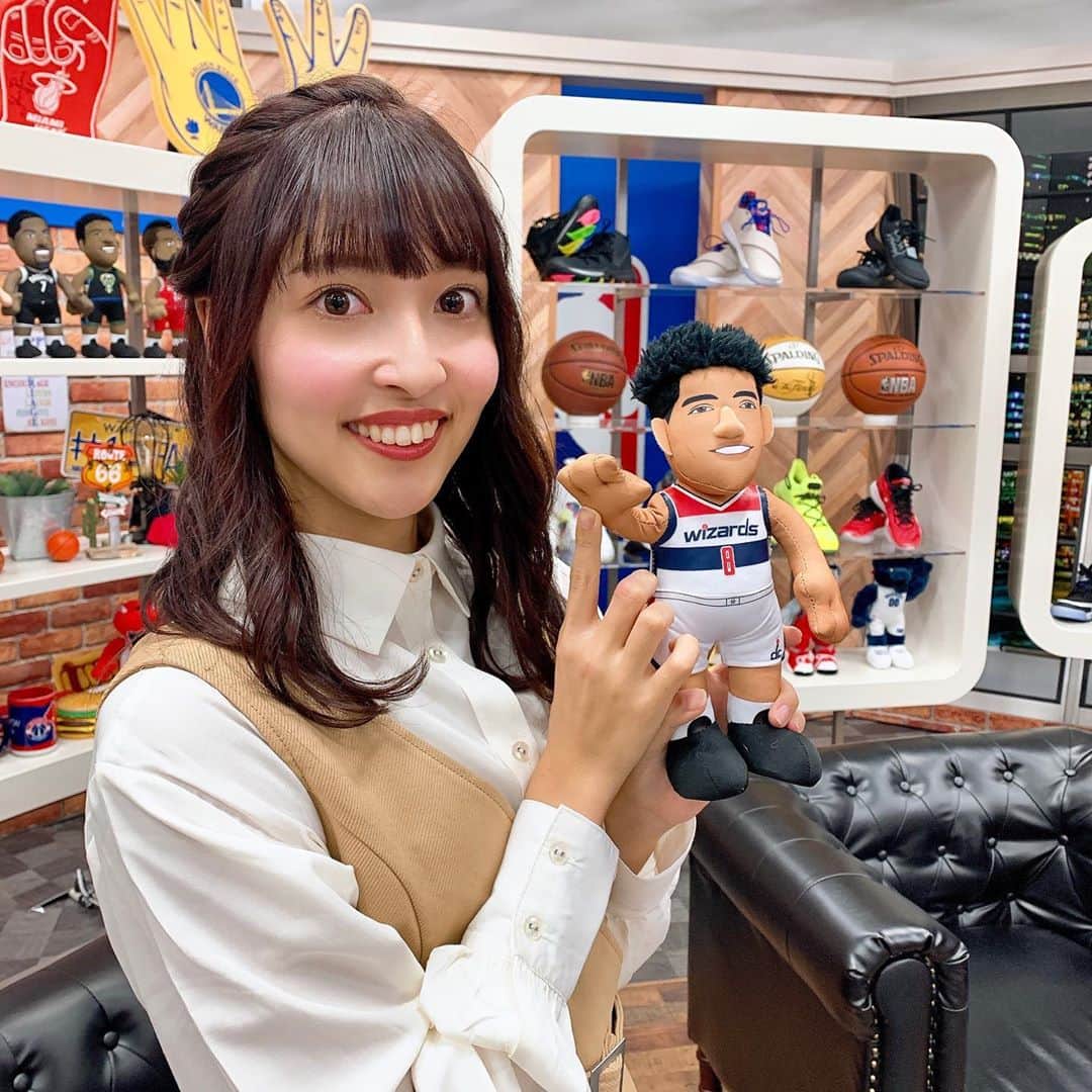 のインスタグラム：「今夜も #DAILY9 お楽しみに！  #グローバー さん #塚本清彦 さんとお届けします🙆🏻‍♀️ 大興奮の #八村塁 選手の活躍 そしてお知らせも！ お楽しみに！！！」