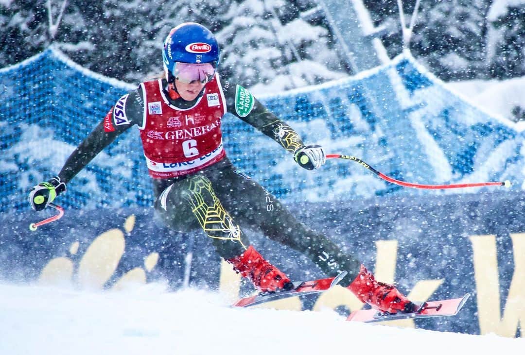 ミカエラ・シフリンのインスタグラム：「Another top 10 in downhill and a million more *experience points*! Today was... interesting... but still so much fun☺️. Huge congrats to the podium girls and especially @esterledecka for your first World Cup victory and awesome skiing!💪💪 Also, shout out to my teammates @thealigator and @jacquelinewiles for sending their first race back in some really tricky conditions. Lastly, sending all the love and good vibes to @ajhurti after a tough crash today ❤️❤️❤️. K, time to refocus for tomorrow💪💪💪 (📸 my dad☺️☺️) #weareskiing」