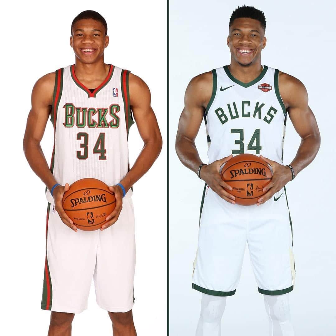 espnさんのインスタグラム写真 - (espnInstagram)「For Giannis' 25th birthday, here's a look at how far he's come since his rookie year 💪」12月6日 23時36分 - espn
