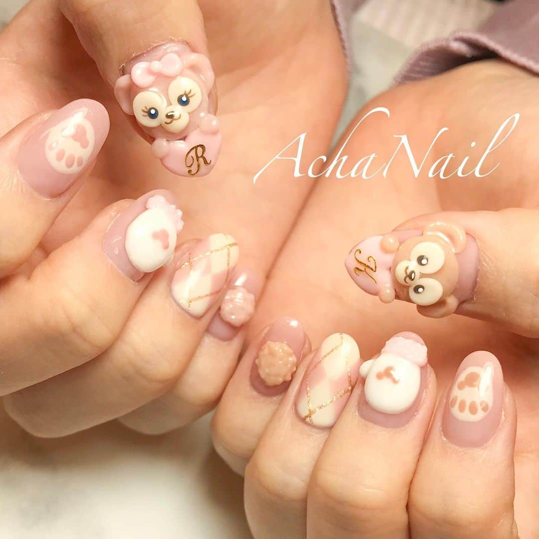 Achanailさんのインスタグラム写真 Achanailinstagram ダッフィーとシェリーメイ Ameblo Jp Acha Nail Entry Html ダッフィーネイル ダッフィー シェリーメイ 3dネイル キャラネイル キャラクターネイル ディズニー