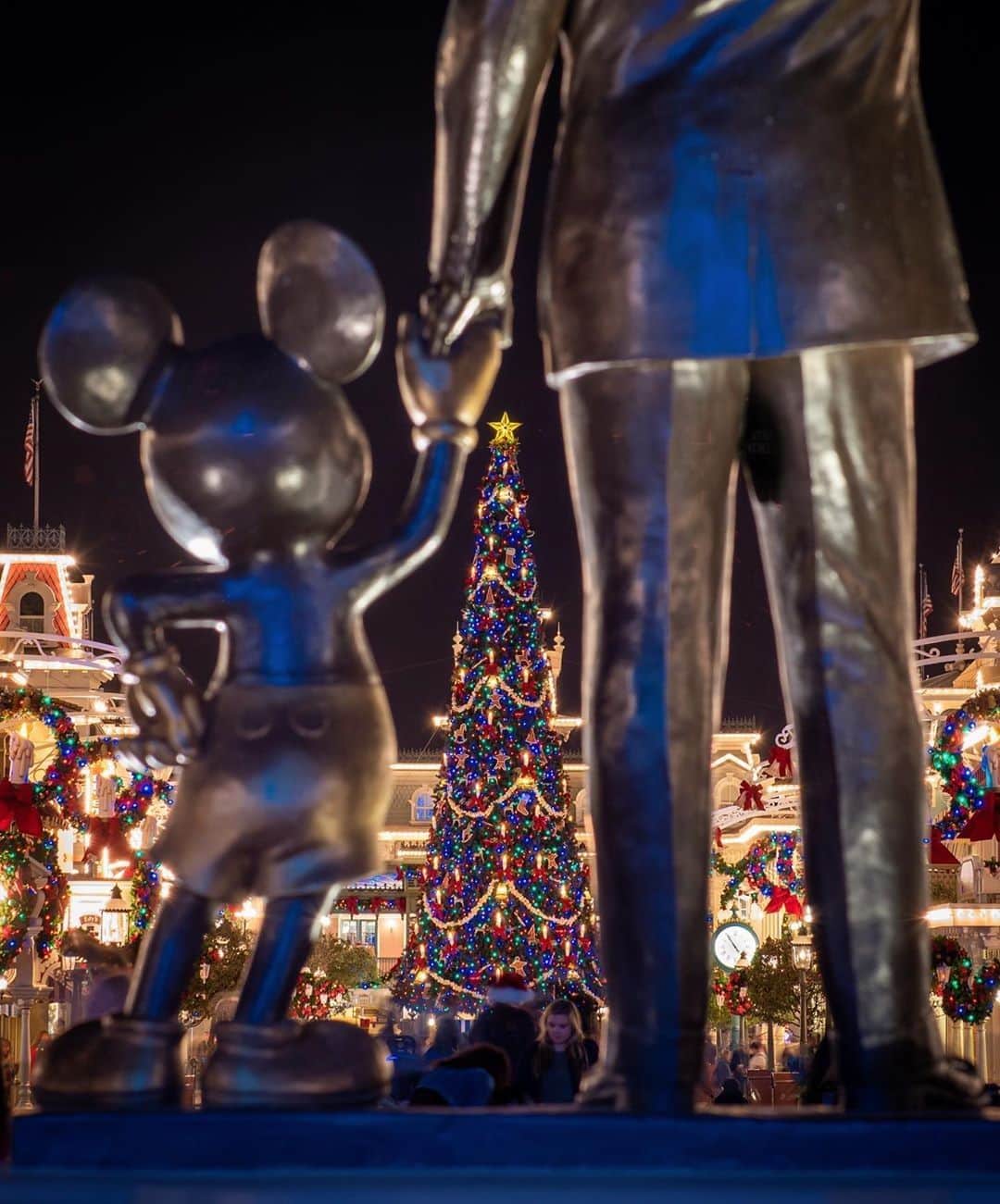 Walt Disney Worldのインスタグラム：「There's no better place to celebrate the season. 😍🎄🐭 #DisneyHolidays #FalalaFriday #WaltDisneyWorld (📷: @brit_at_wdw)」