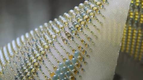 スリーアズフォーのインスタグラム：「Behind the scenes of Greta Oto 3D printed Dresses in collaboration with @fitchwork and @stratasys video by : @taxiplasm #3d #3dprinting #3dprinteddress #technology #gretaoto」