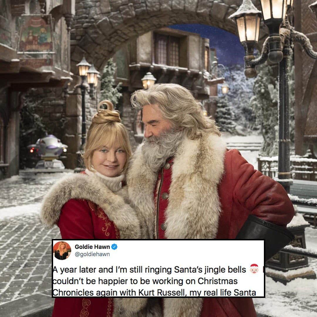 E! Onlineさんのインスタグラム写真 - (E! OnlineInstagram)「Goldie Hawn and Kurt Russell just won Christmas...AGAIN. Link in bio for #Netflix's early Christmas present to us all and as a special gift from us we also linked a gallery of just pictures of these two being in love for the last 35 years. ♥️ (📷: Netflix)」12月7日 5時56分 - enews