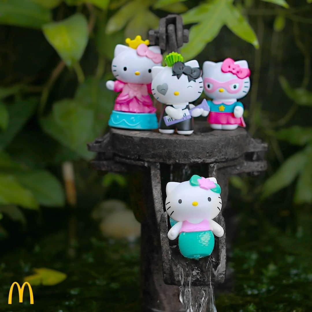 McDonald's Philippinesのインスタグラム：「Princess, rockstar, hero, mermaid. Let your kid be what they want to be. Get them a Hello Kitty Happy Meal toy today. Drive-thru McDonald’s now.  Which Hello Kitty toy are you getting your kid?」