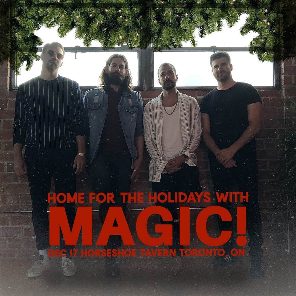 Magic!さんのインスタグラム写真 - (Magic!Instagram)「Toronto, get an ugly Christmas sweater, and get your tickets! See you on Dec 17th at Horseshoe Tavern!  Ticket link in bio」12月7日 10時51分 - ournameismagic