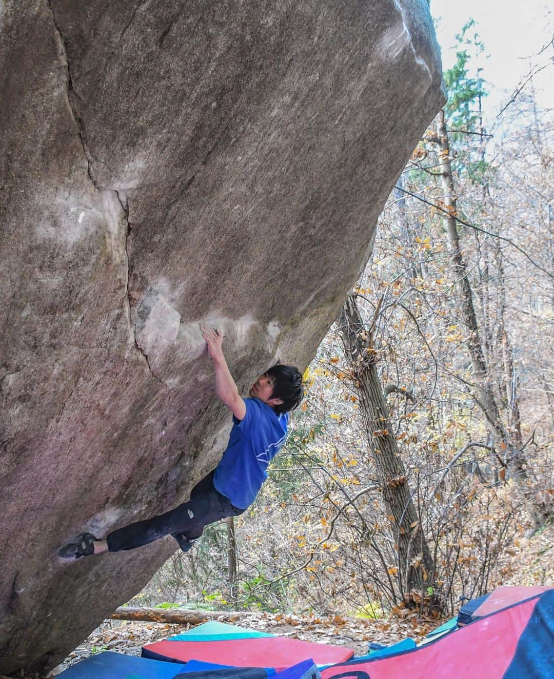 村井隆一のインスタグラム：「Dreamtime(8C/V15)✅. . Last day best day💯 Managed to do one day ascent of this ultra classic! ——————————————— More than half of this trip were rainy days and it didn’t go as I expected. To bring out our best in any conditions was pretty hard, but it was fate of outdoors, and also attraction. There are still lots of tick lists in Switzerland that I couldn't touch this time. Can’t wait to come back here again!  photo: @keita_watabe  #climbing#bouldering#Switzerland#cresciano#ボルダリング @frictionlabs  @organicclimbing  @unparallelup  @rockmasterhq  @apexclimbingyotsuya  @team_edelrid」