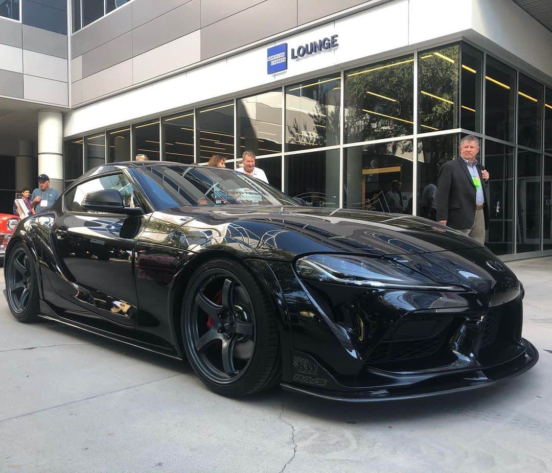 のインスタグラム：「Great job and Big Thanx for Team Evasive motor sports build A90 Supra to install Artisan spirits New Styling parts on SEMA Show2019! Spl Thanx for Greddy USA and RAYS! #raysmsc #greddypeerformance #artisanspirits #evasivemotorsports #ravspecjdm #butlertire #jworksunlimited #premierautowerkz #suvproject  #advanced_auto_performance  #otto.auto.service #mr__lexus #jackspna #kanooperformance #nigeljdmparts #A90 #Supra  #mkv #toyotasupra #racecar #gazoo #gazooracing #grsupra #2020supra #sema2019」