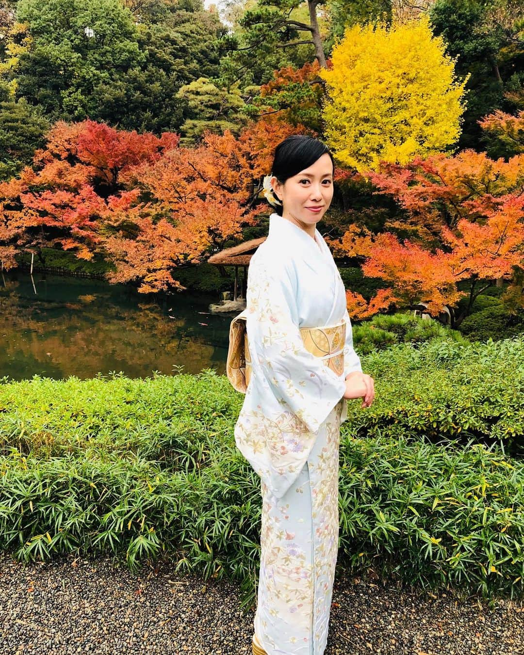 江連裕子さんのインスタグラム写真 - (江連裕子Instagram)「. 八芳園での披露宴にお呼ばれしました。 紅葉🍁が綺麗なお庭を眺めながら 素敵な結婚式でした。 . #結婚式 #結婚式コーデ #結婚式ヘアアレンジ #結婚式お呼ばれ #八芳園 #八芳園ウェディング #八芳園花嫁 #八芳園披露宴 #wedding #着物 #着物ヘア #着物ヘアアレンジ #着物コーディネート #着物女子 #着物好き #kimono #kimonostyle #kimonofashion #kimonogirl #江連裕子」12月7日 22時04分 - yuko_ezure