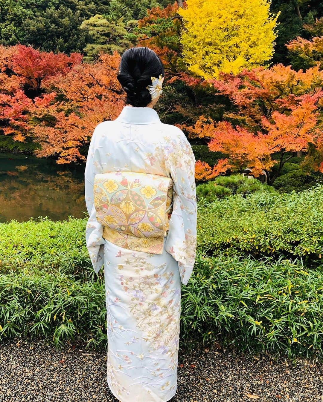 江連裕子さんのインスタグラム写真 - (江連裕子Instagram)「. 八芳園での披露宴にお呼ばれしました。 紅葉🍁が綺麗なお庭を眺めながら 素敵な結婚式でした。 . #結婚式 #結婚式コーデ #結婚式ヘアアレンジ #結婚式お呼ばれ #八芳園 #八芳園ウェディング #八芳園花嫁 #八芳園披露宴 #wedding #着物 #着物ヘア #着物ヘアアレンジ #着物コーディネート #着物女子 #着物好き #kimono #kimonostyle #kimonofashion #kimonogirl #江連裕子」12月7日 22時04分 - yuko_ezure