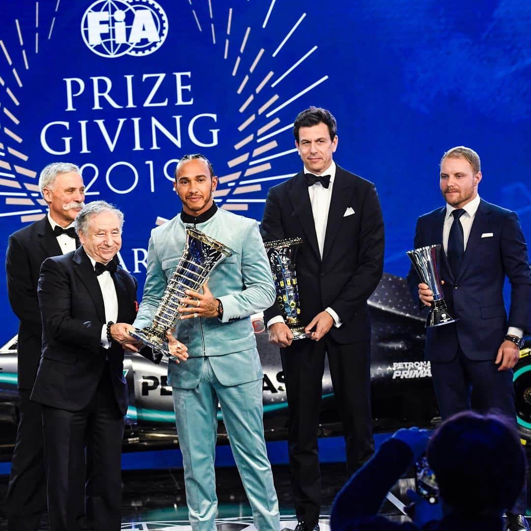 MERCEDES AMG PETRONASさんのインスタグラム写真 - (MERCEDES AMG PETRONASInstagram)「💬 “This season has been very challenging for us. We had to raise the bar once again and achieved some remarkable results this year. I’m incredibly proud and honoured to receive this trophy on behalf of everyone in Brackley, Brixworth and Stuttgart. Everyone within this team knows how much hard work, dedication and skill it takes to perform all year long at this level. This trophy and our historic achievement are the results of that passion and dedication.” - Toto Wolff • #MercedesAMGF1 #Mercedes #F1 #TotoWolff #LH44 #VB77 #FIAPrizeGiving2019」12月8日 0時06分 - mercedesamgf1
