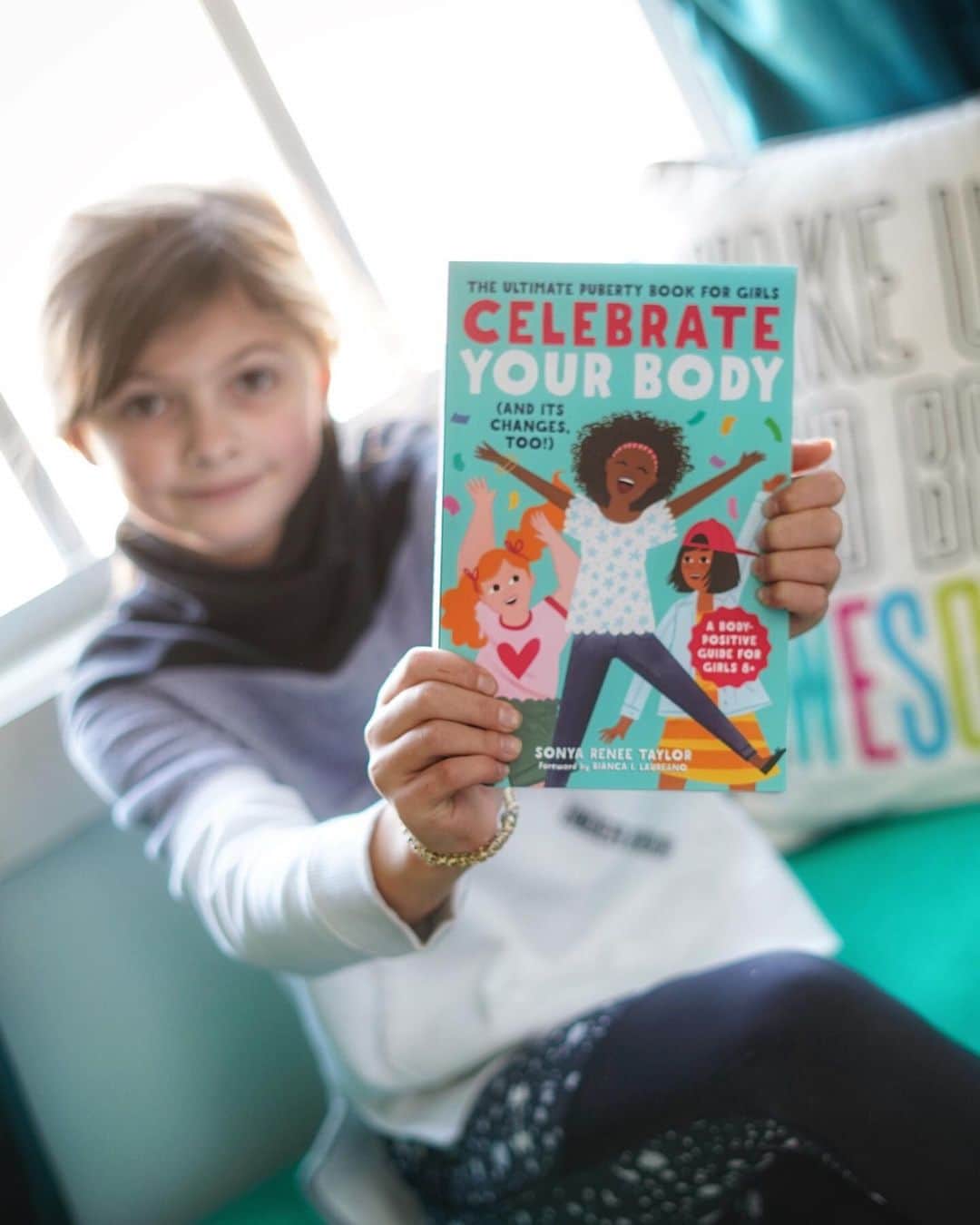 Angie Keiserのインスタグラム：「Sharing our story and this book, not only with Sydney’s permission, but at her insistence. Because, “Mom, don’t you think this book could help a lot of other girls too?” ⠀ ⠀ I don’t know what we all did to deserve @sonyareneetaylor but I will never be able to thank her enough for her positive influence on my girl, who is now a self proclaimed puberty expert. The kid is confidently prepared with zero shame or embarrassment about her body and it’s ever changing state. ⠀ ⠀ I wrote about our puberty journey (so far) on the blog (link in profile) and why we love this book so much. If you have a girl in your life who is anywhere near puberty I’d highly recommend this book, not just for her, but for you too ❤️ side note: a childless friend said she was buying this for her husband to read so that he would understand HER better 🙌🏼🙌🏼🙌🏼 [Tap on this same pic at the link in our bio for more]  PS - if you have a reco for a puberty book for boys, drop it in the comments as lots of boy moms are asking for good resources too 🙂」