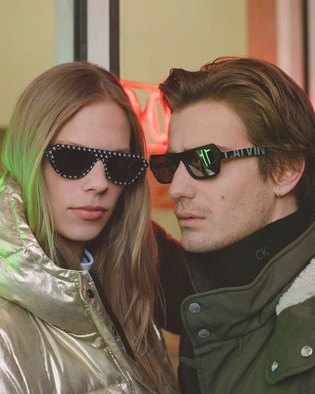 Calvin Kleinさんのインスタグラム写真 - (Calvin KleinInstagram)「Shades 🔛 @benjaminsallen + @lexiboling make a statement with #CALVINKLEIN eyewear. ⠀⠀⠀⠀⠀⠀⠀⠀⠀⠀⠀⠀⠀⠀⠀⠀⠀⠀⠀⠀ 📸: @theo123456 ⠀⠀⠀⠀⠀⠀⠀⠀⠀⠀⠀⠀⠀⠀⠀⠀⠀⠀⠀⠀ How do you style yours? Show us ▷ #MYCALVINS ⠀⠀⠀⠀⠀⠀⠀⠀⠀⠀⠀⠀⠀⠀⠀⠀⠀⠀⠀⠀ Tap to shop:  Rectangle Sunglasses CKJ19516S [EU]  Unisex Rectangle Sunglasses CKJ19515S [EU]  Gold Metallic Puffer Jacket [EU]  Cotton Cashmere Turtleneck Jumper [EU]  Hooded Down Bomber Jacket [EU]」12月8日 0時46分 - calvinklein