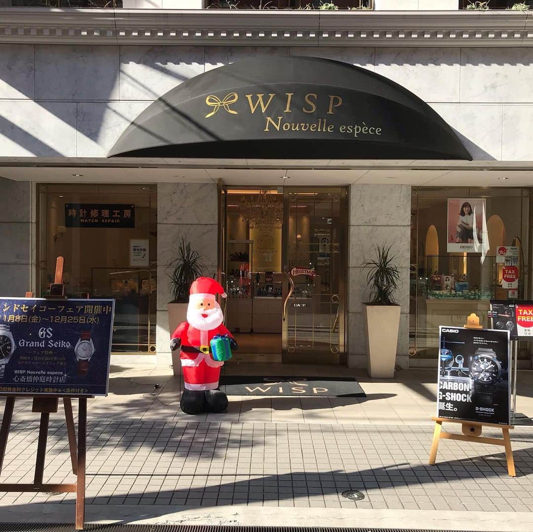 のインスタグラム：「おはようございます。 WISP Nouvelle espece 心斎橋仲庭時計店です。 只今、グランドセイコーフェア開催中ですが合わせて12月25日までクリスマスフェア同時開催中です。 グランドセイコーペアからカシオ・シチズンペアウオッチまで各種取り揃えております。  クリスマスプレゼントを何にしようかまだ悩んでいる方、今年は腕時計がおススメです。 (^^)/ Good morning. WISP Nouvelle espece Shinsaibashi Nakaniwa Watch Shop. We are currently holding the Grand Seiko Fair, but in total we are holding the Christmas Fair until December 25 at the same time. We have a wide selection of pair watches from Seiko, GrandSeiko, G-SHOCK, and CITIZEN.  If you're still wondering what to get for Christmas, this year we recommend a watch. (^ ^) /  #CASIO #GSHOCK #WATCH #心斎橋仲庭時計店 #心斎橋 #大阪 #腕時計 #セイコー #SEIKO #CITIZENCITIZEN #シチズン #記念日 #クリスマス #Christmas #成人式 #結婚記念日 #結納返し #還暦 #グランドセイコー #GrandSeiko # anniversary #Osaka #Shinsaibashi #astron #presage #orient」
