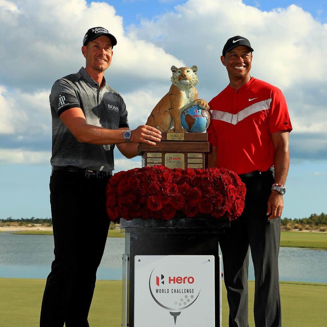 タイガー・ウッズのインスタグラム：「Amazing finish by @henrikstenson at the #HeroWorldChallenge. Thank you to the staff at @tgrliveevents and to our sponsor @heromotocorplimited for putting on such a wonderful event each and every year.」
