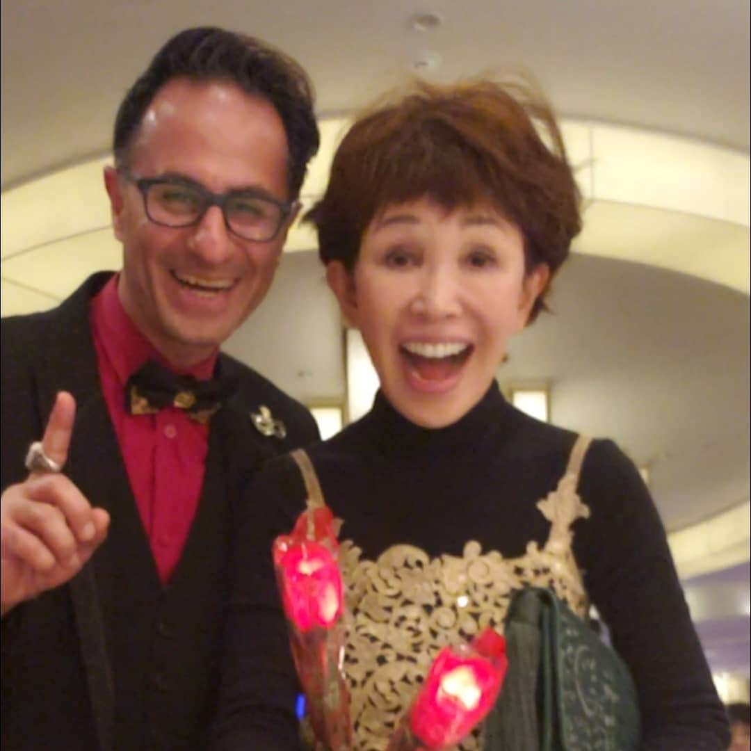インゴのインスタグラム：「I met UTSUMI MIDORI san one of the most famous talent at xmas party last Tuesday. 💜☺💜☺💜☺」