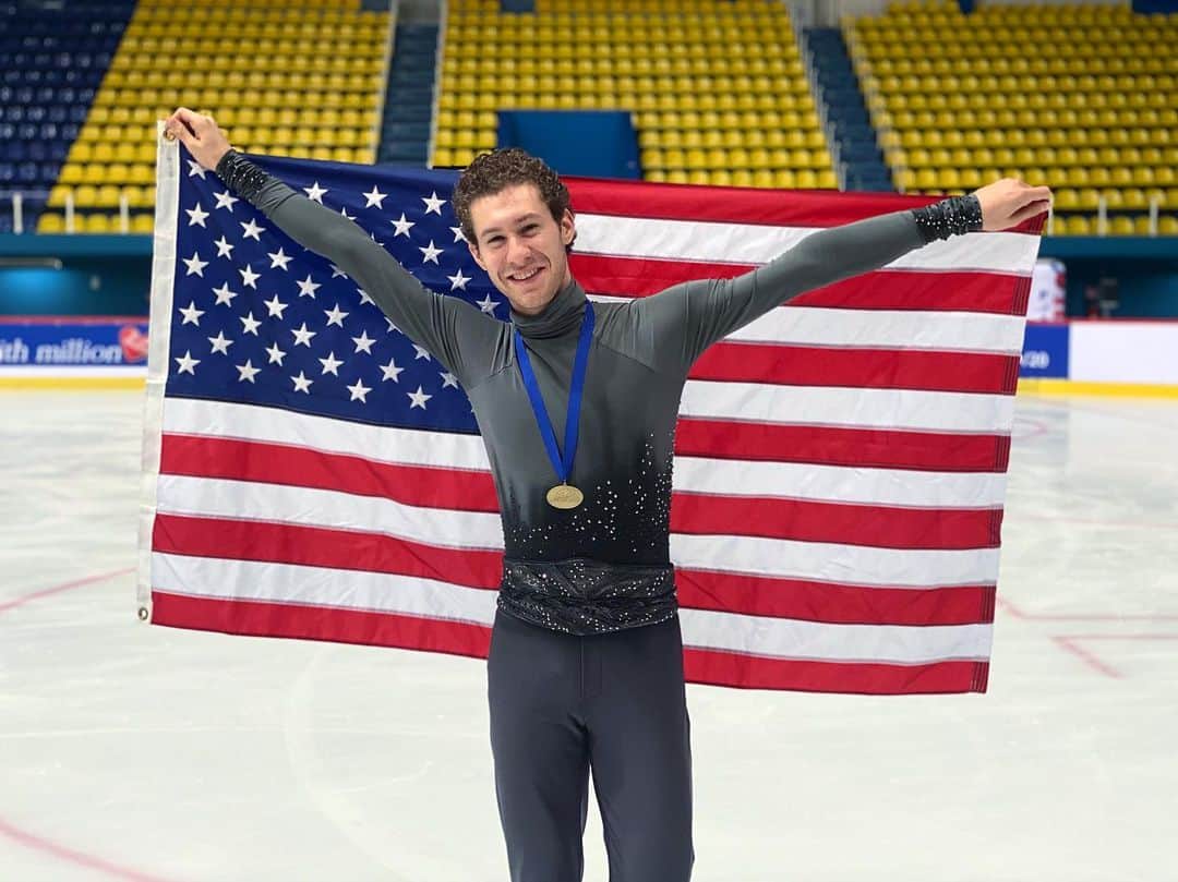 ジェイソン・ブラウンのインスタグラム：「#GoldenSpin2019 #Zagreb #TeamUSA 🥇🇭🇷」