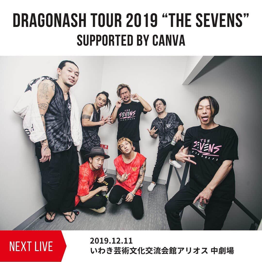 Dragon Ashさんのインスタグラム写真 - (Dragon AshInstagram)「DRAGONASH TOUR 2019 "THE SEVENS"  supported by Canva  @ 仙台PIT  #DA_livephoto photo by @nekoze_photo」12月8日 10時44分 - dragonash_official