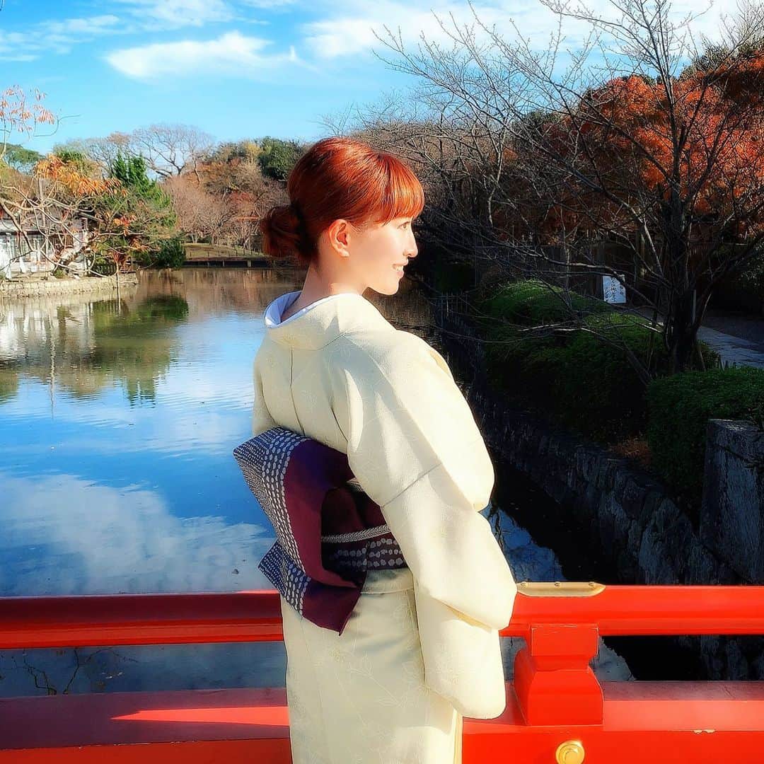 名塚佳織さんのインスタグラム写真 - (名塚佳織Instagram)「❁ たまには…着物で…♡ #着物 #お出かけ」12月8日 13時00分 - nazuka_kaori424