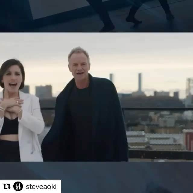 デヴォン青木のインスタグラム：「@steveaoki x @theofficialsting x @shaedband!  This one is 🔥 Woooooooo!!! So proud of my big bro ❤️」