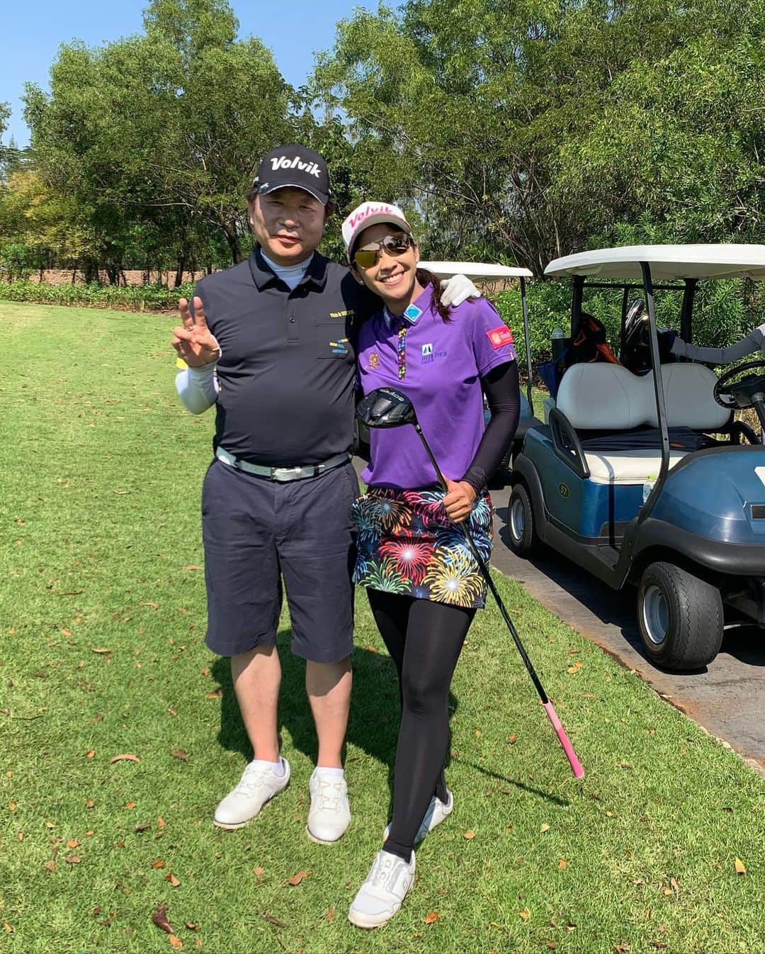 ポーナノン・ファトラムさんのインスタグラム写真 - (ポーナノン・ファトラムInstagram)「Golfing day with Volvik Boss😍」1月6日 16時06分 - waen_pornanong