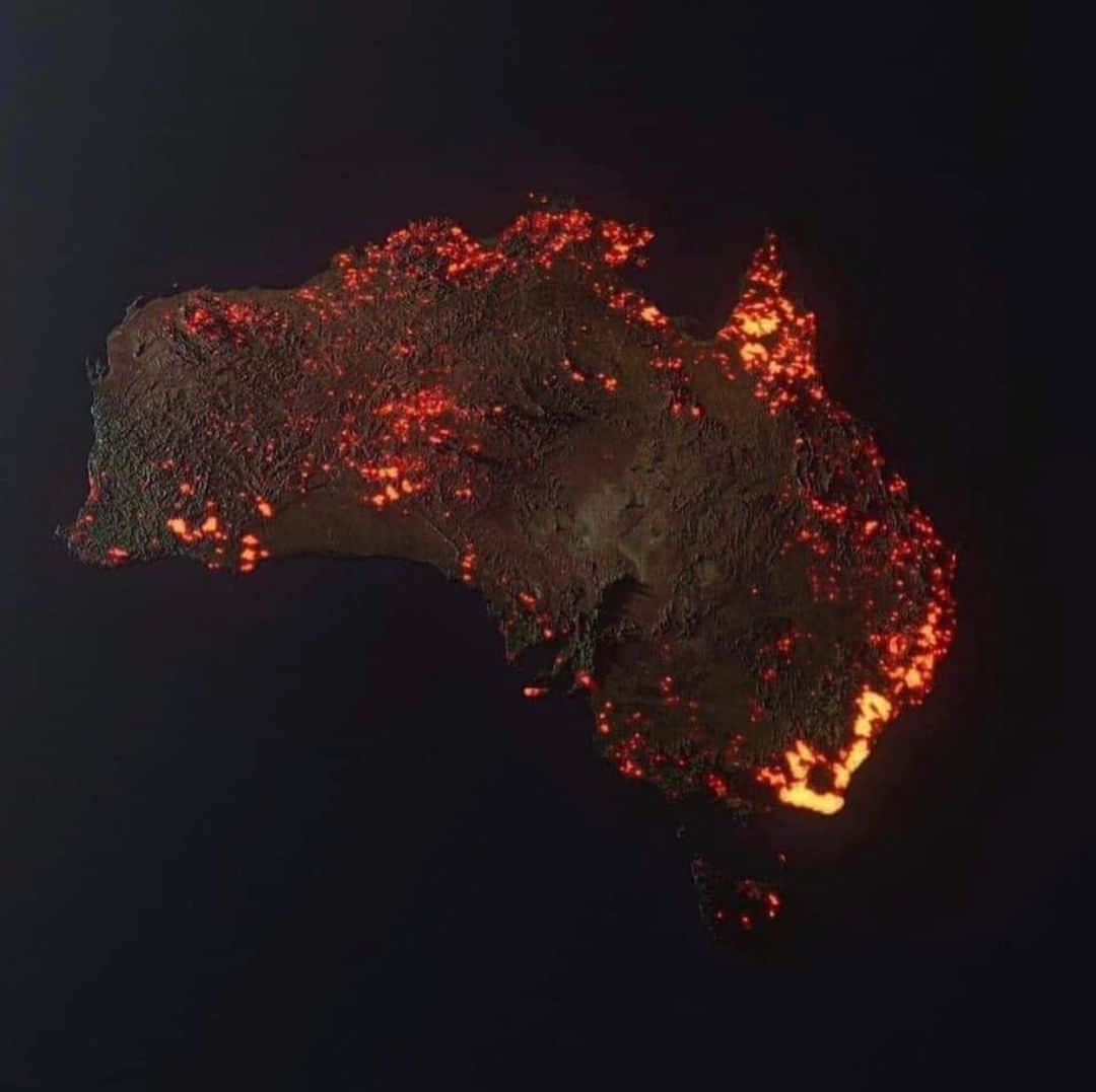 リアーナのインスタグラム：「devastating. 😢 #Australia」