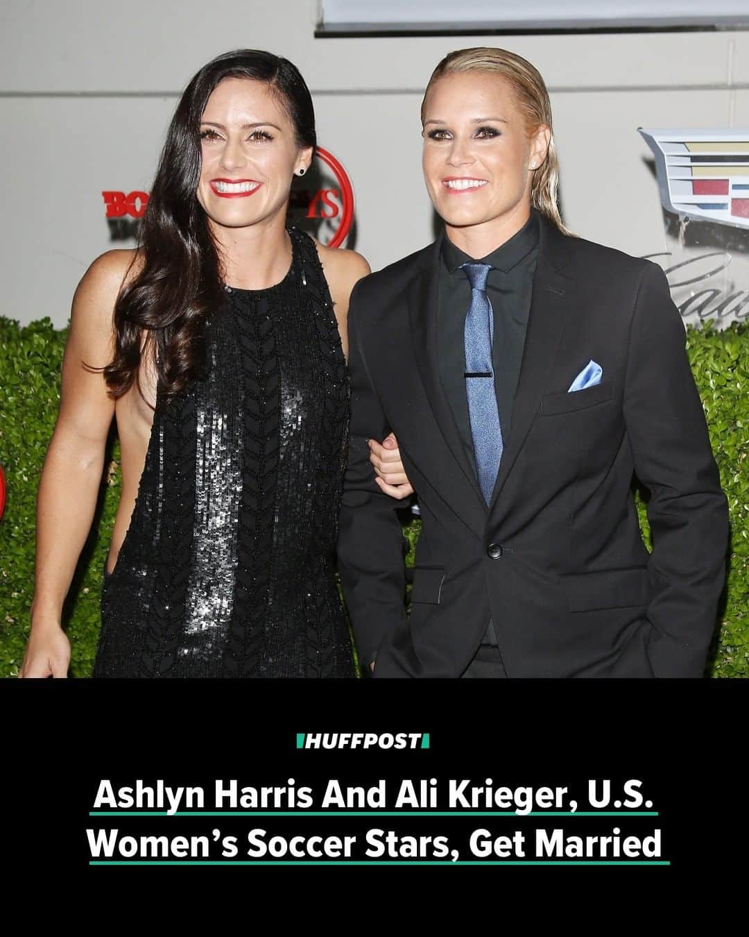 Huffington Postさんのインスタグラム写真 - (Huffington PostInstagram)「Congratulations, Ashlyn and Ali! 🎊 World champion soccer players Ali Krieger and Ashlyn Harris of the U.S. Women’s National Team got married before their friends and family this weekend. Harris, 34, shared photos of Krieger, 34, and herself dressed in elegant shades of white to celebrate the special weekend. “It’s time baby,” Harris wrote in a caption on Instagram earlier Saturday. “I’ve been waiting 10 years for this moment.” In her own Instagram post, Krieger wrote, “I can’t wait to marry you!” So sweet. ❤️ // Head to the link in bio to learn more. // 📷: Getty Images」1月3日 2時15分 - huffpost