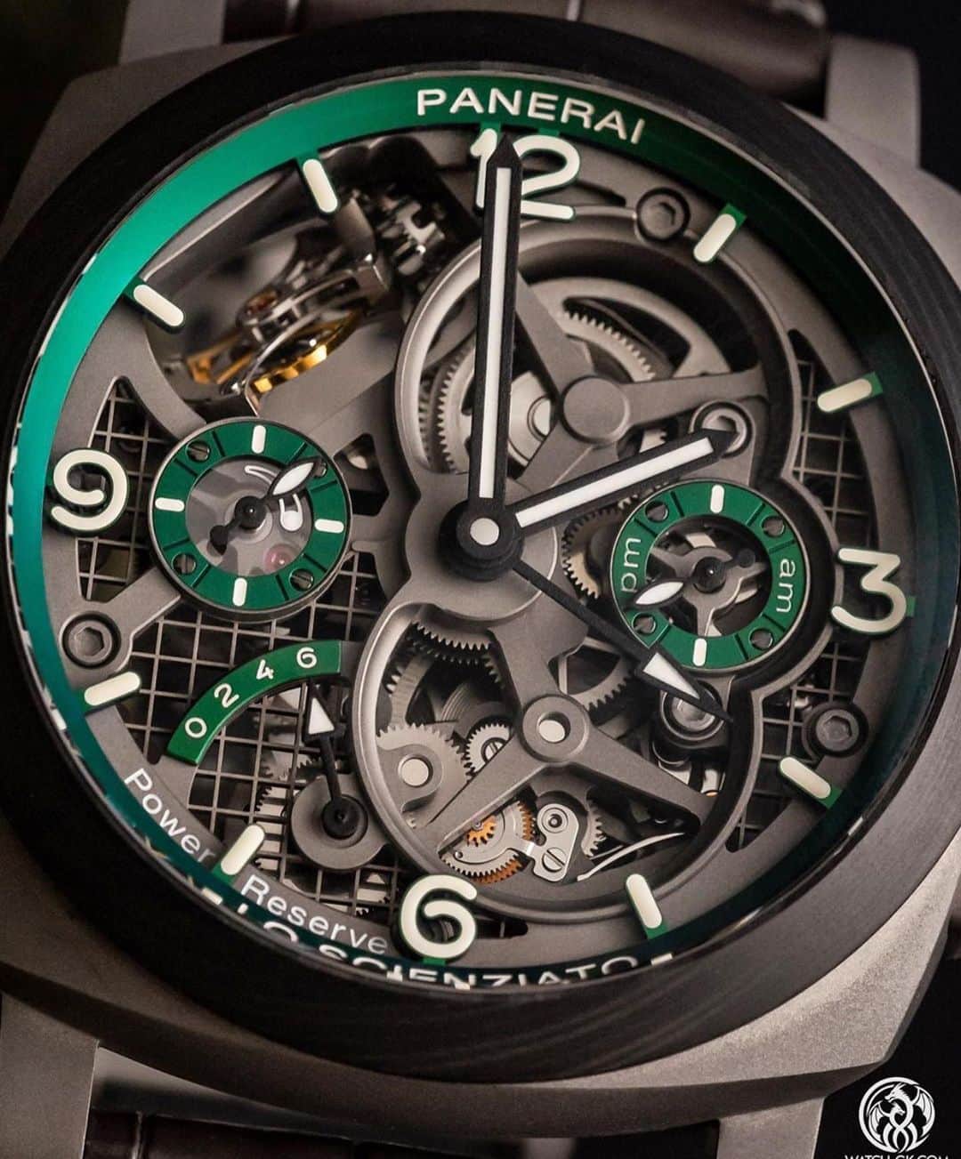 パネライのインスタグラム：「A great way to continue the start of a new year.  The #Panerai #PAM768 Titanium Lo Scienziato Tourbillon. Pic by my good friend @watch_gk #paneraicentral」