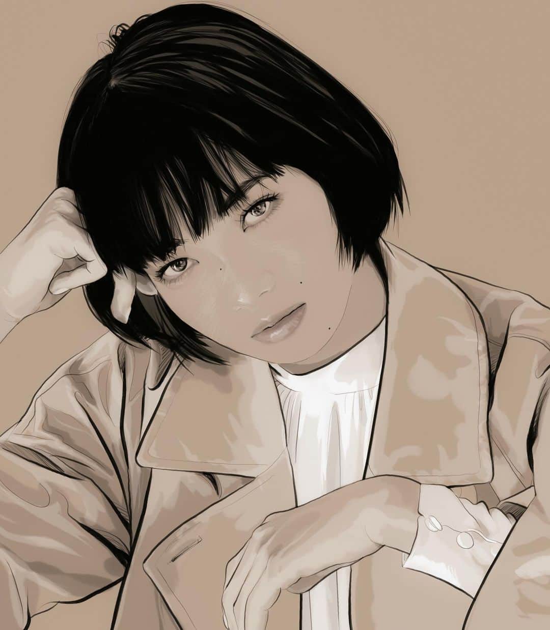 てらりんさんのインスタグラム写真 - (てらりんInstagram)「‪『小松菜奈さん(@konichan7 )』‬ ‪#似顔絵 #イラスト #イラストレーション #女優 #モデル #小松菜奈 #caricature #illustration #portrait #artwork #drawing #actress #model #nanakomatsu‬」1月2日 19時45分 - terarin08