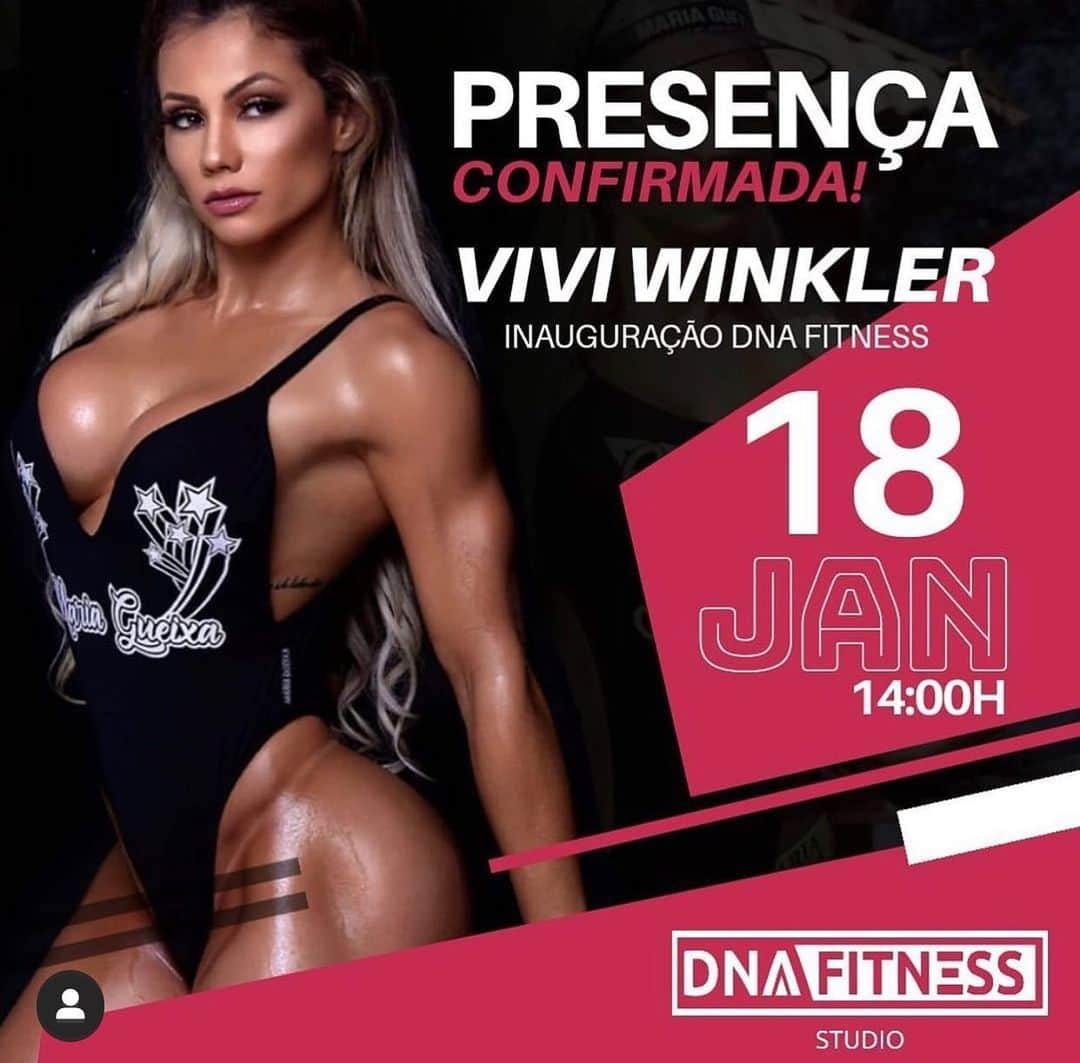 Vivi Winklerさんのインスタグラム写真 - (Vivi WinklerInstagram)「ATENÇÃO TERESÓPOLIS - RJ, o mais novo e moderno Studio Fitness @dnafitness_studio vai inaugurar dia 18/01 as 14:00h vc é meu convidado!!!! Estarei presente e aguardo vc!!!! Bjs」1月3日 1時49分 - viviwinkler