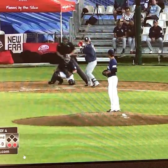 村中恭兵のインスタグラム：「昨日の試合の動画です。  #村中恭兵 #野球#ニュージーランド#オークランドトゥアタラ」