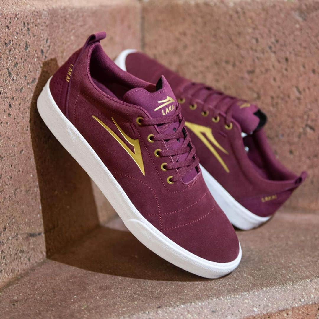 ラカイリミテッドフットウェアさんのインスタグラム写真 - (ラカイリミテッドフットウェアInstagram)「Bristol in Burgundy/Gold Suede Available now at finer shops and Lakai.com #Lakai #LakaiBristol」1月3日 10時16分 - lakailtd