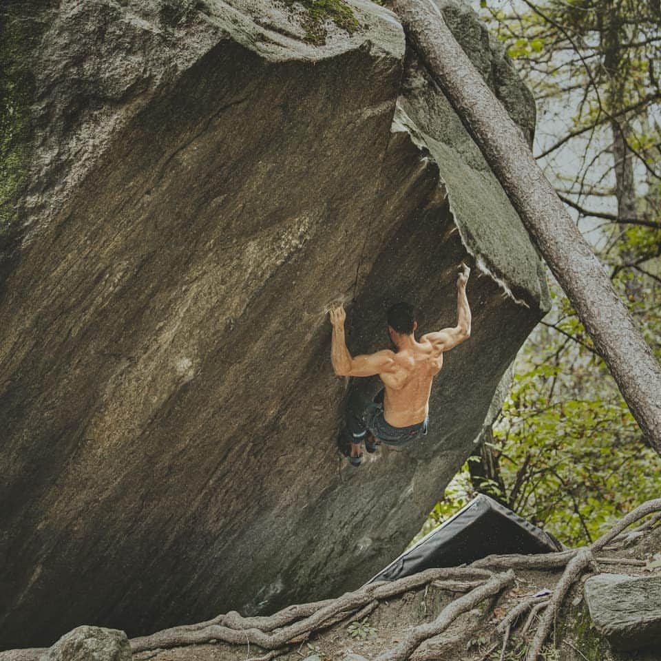 のインスタグラム：「2 brightest moments of 2019 - can you name them? Competition season was endless, I learned a lot, but also missed some longer outdoor trips. Nevertheless I'm satisfied and can't wait for 2020 to start 🔥🔥 📸: @lenadrapella @thecircuitclimbing  @ocun.climbing @scarpaspa @vibram」