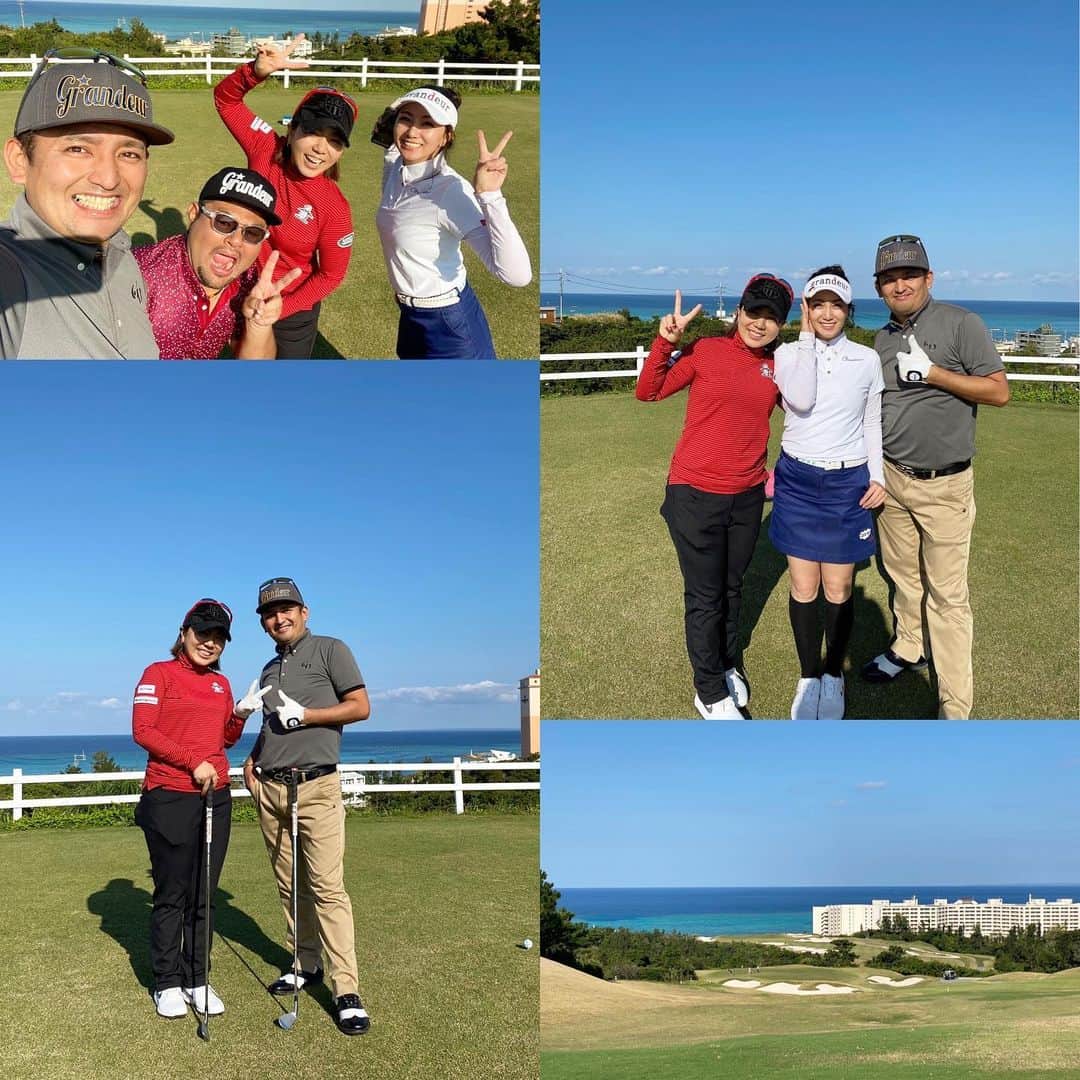 宮里美香のインスタグラム：「*** 2020年初ラウンド⛳️ 天気☀️最高、メンバーも最高！！ とっても楽しいラウンドでした♪ . #golf #enjoyed #okinawa  #2020年 #初ラウンド #天気よすぎた #最高の一日 #楽しかった #1月と思えない暖かさ  #ありがとうございました」