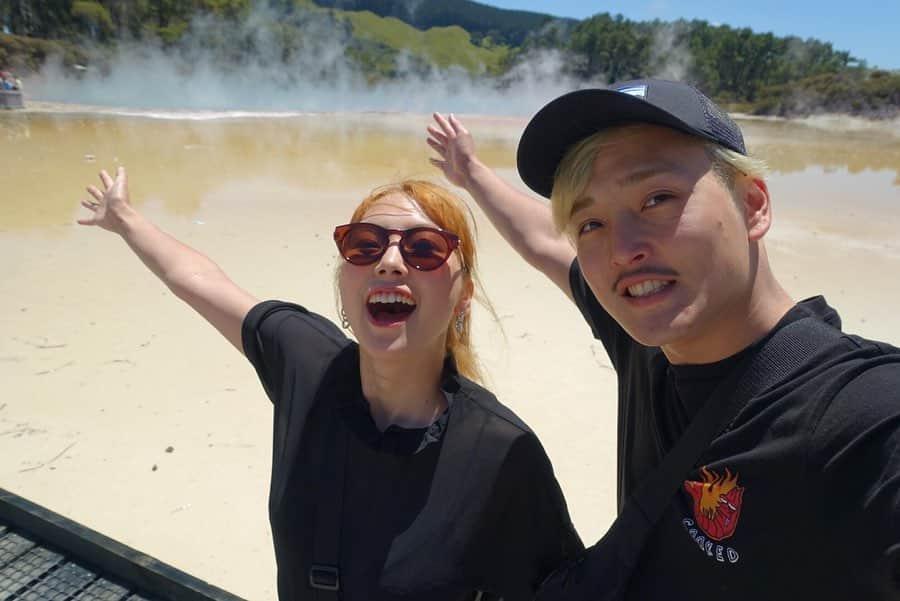 尾島知佳のインスタグラム：「In Rotorua ♨️」
