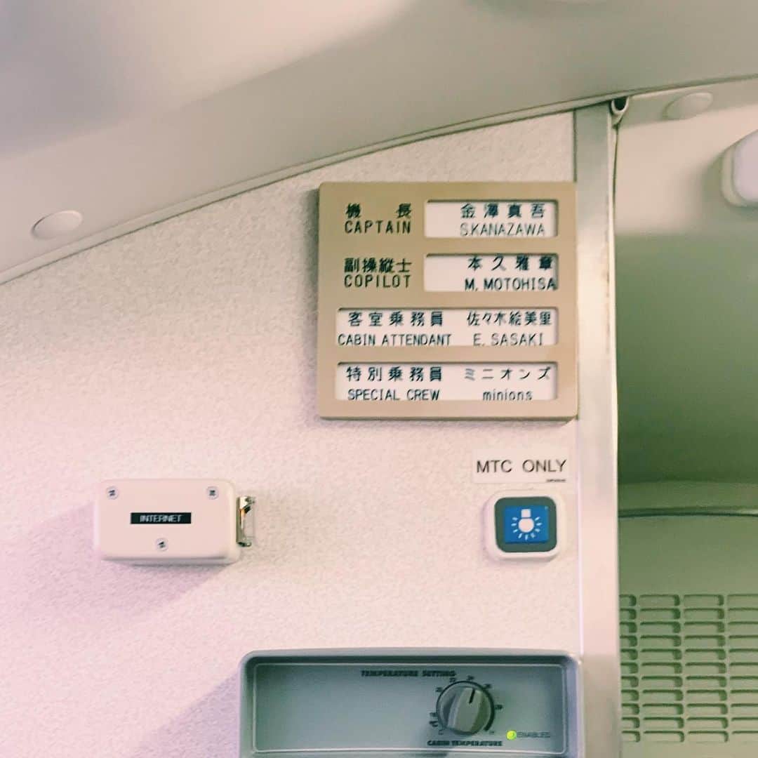 結城モエさんのインスタグラム写真 - (結城モエInstagram)「USJ とJAL のコラボ飛行機に乗っちゃいました✈️ 特別乗務員...。機内にまでいるなんて、可愛すぎました...😂 #minions  #jal #usj #大阪」1月3日 22時59分 - moe_yuki_