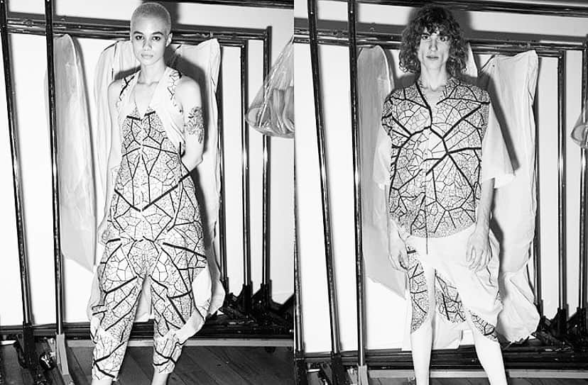 のインスタグラム：「Thank you @ponyboymagazine for the beautiful pictures featuring: @aleciarodriguez__  @phineas.kirsch at our last show in #nyfw」