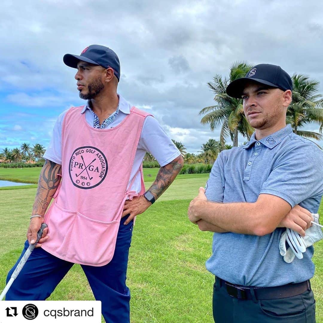 ミゲール・コットのインスタグラム：「Having Fun @puertoricoopen #Qualifiers #2020 #Repost @cqsbrand with @get_repost ・・・ #Qualifiers #2020 @puertoricoopen just began # | ⛳️💥🇵🇷💥#CQSGolf #CQSMood #breaking100s #Coquets4Life #JustGolfing #Can’tBeLikeUs  Sponsored by: @ciclonenergydrink #EnergiaSegura @superecono @michelobultrapr @stevyscupcakes」