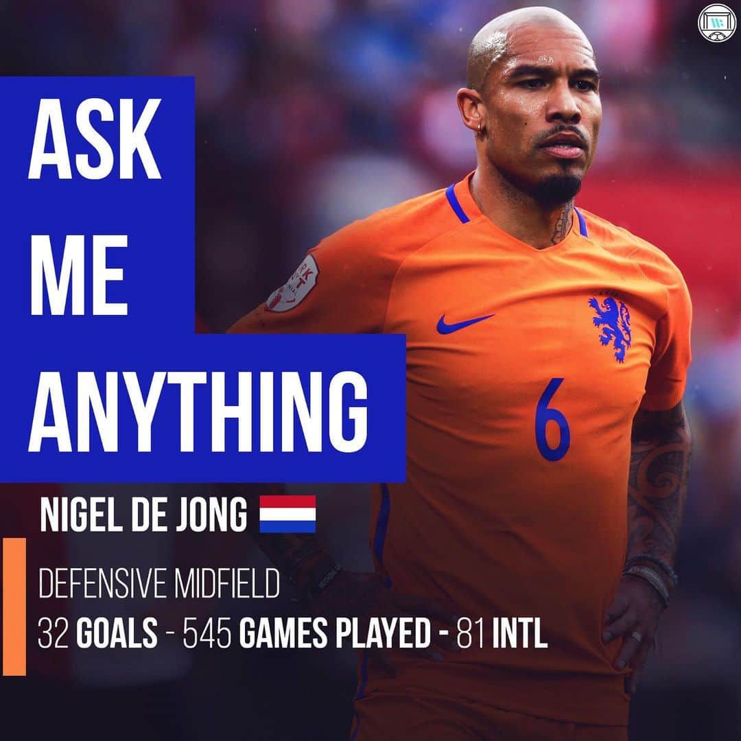 ナイジェル・デ・ヨングのインスタグラム：「Follow @footballwave and ask me any question under their post and I’ll answer most of your questions tomorrow evening! 🤳🏾💻🗣 #AskNDJ」
