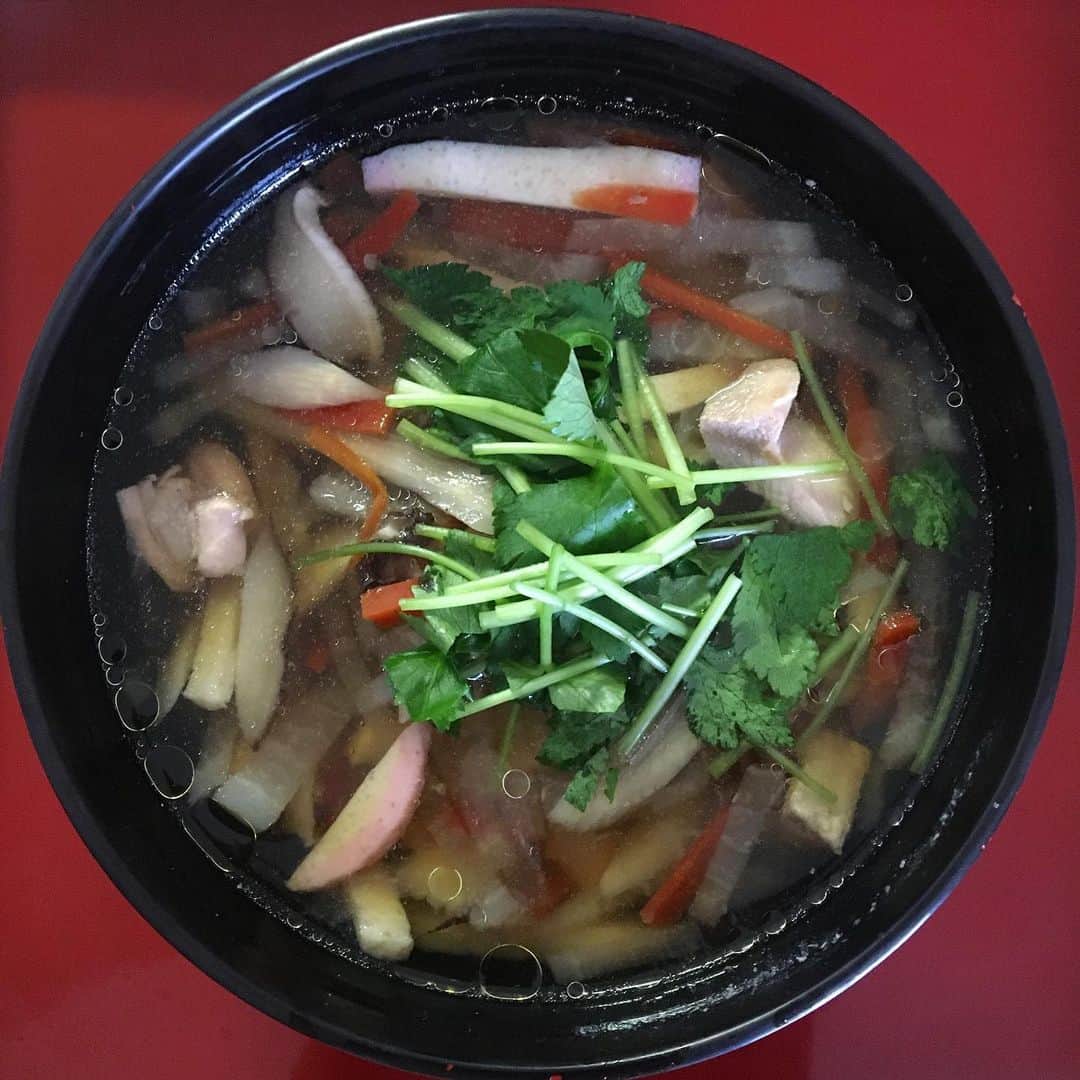千葉アリサのインスタグラム：「大晦日から母と食材を刻んだお雑煮を （祖母から受け継いだのは東北スタイル） 食べきって　新幹線で思うのは🚄  一緒に台所に立ったり、作ったものを食べたり。 あーだこーだいいながら紅白観たり、 ふざけて笑い泣きしながら散歩したり。  どの瞬間も無垢に眩しく　愛おしくて✨  なんでもないような日常の一コマ一コマが　幸せなんだとおもーう♪ と　完全にしみじみロードw  家族で力を合わせる時ってことで　長い滞在でしたが 団結したこの感謝で満ちた気持ちがあればだいたいを 乗り越えられるわ☺️と　すっかりチャージ完了✨  今年も、たくさんの優しく眩い時を　 刻んでいきましょね♡  #家族の風景 #元気の源　#笑いが1番　#神戸ロス #皆様とご家族にとって心身健やかな年でありますように」