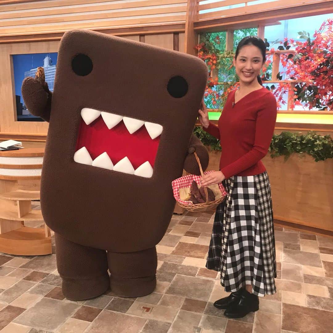 今泉マヤさんのインスタグラム写真 - (今泉マヤInstagram)「. 明日11:20〜どーも、NHK 新年最初の放送に出演させていただきます🎍❣️ . 写真は前回出演回にて。 おいも一緒に食べる約束してたのに 先に食べてしまったどーもくんを 叱るわたしの図🍠😤😂 このあと美味しくいただきました💕 . 今回もおすすめ番組盛りだくさんです✊ ぜひ、ご覧ください〜✨ #マリアクレイス」1月4日 11時58分 - maya.imaizumi