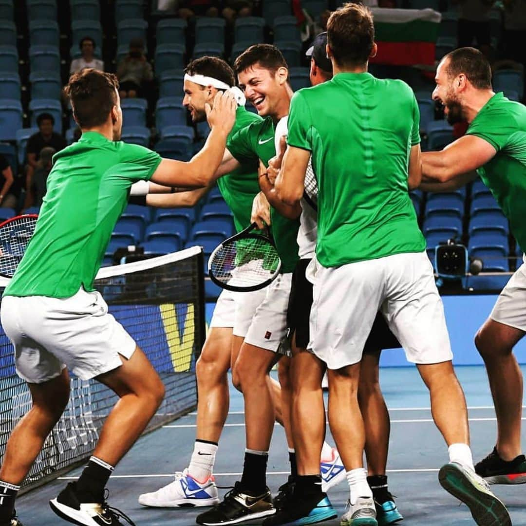 グリゴール・ディミトロフさんのインスタグラム写真 - (グリゴール・ディミトロフInstagram)「Amazing first day here in Sydney.  Couldn’t be more proud of my team and my country 🇧🇬」1月4日 14時18分 - grigordimitrov