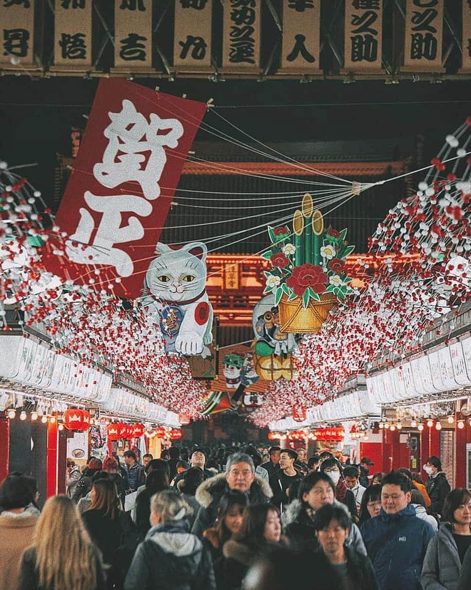 Berlin Tokyoさんのインスタグラム写真 - (Berlin TokyoInstagram)「Many people go to shrines and temples to make wishes for the coming year. Also relatives come together to celebrate New Year.  New Year's Day is a very important day for Japanese people. . . . #hellofrom sensoji, #tokyo , #japan」1月4日 22時05分 - tokio_kid