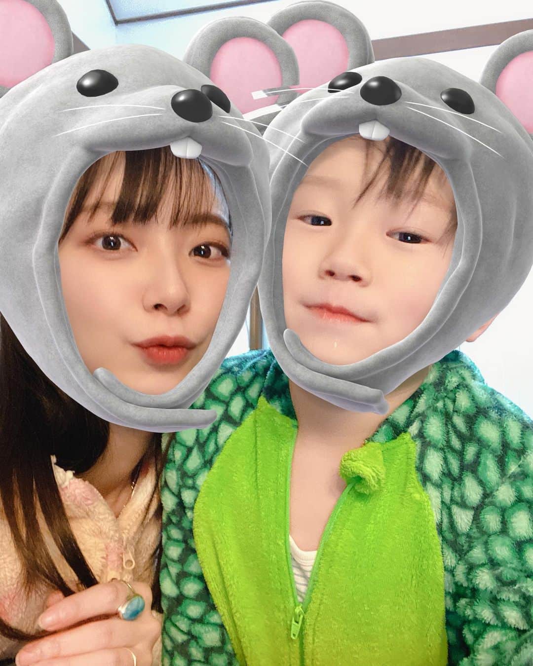 葉月祥子のインスタグラム：「ねずみ年🐭💕 ﻿ ﻿ お正月休み楽しかった🐾😊 ﻿ #甥っ子 #愛してる #ねずみ #ねずみ年 #楽しかった正月休み #ありがとう2020」