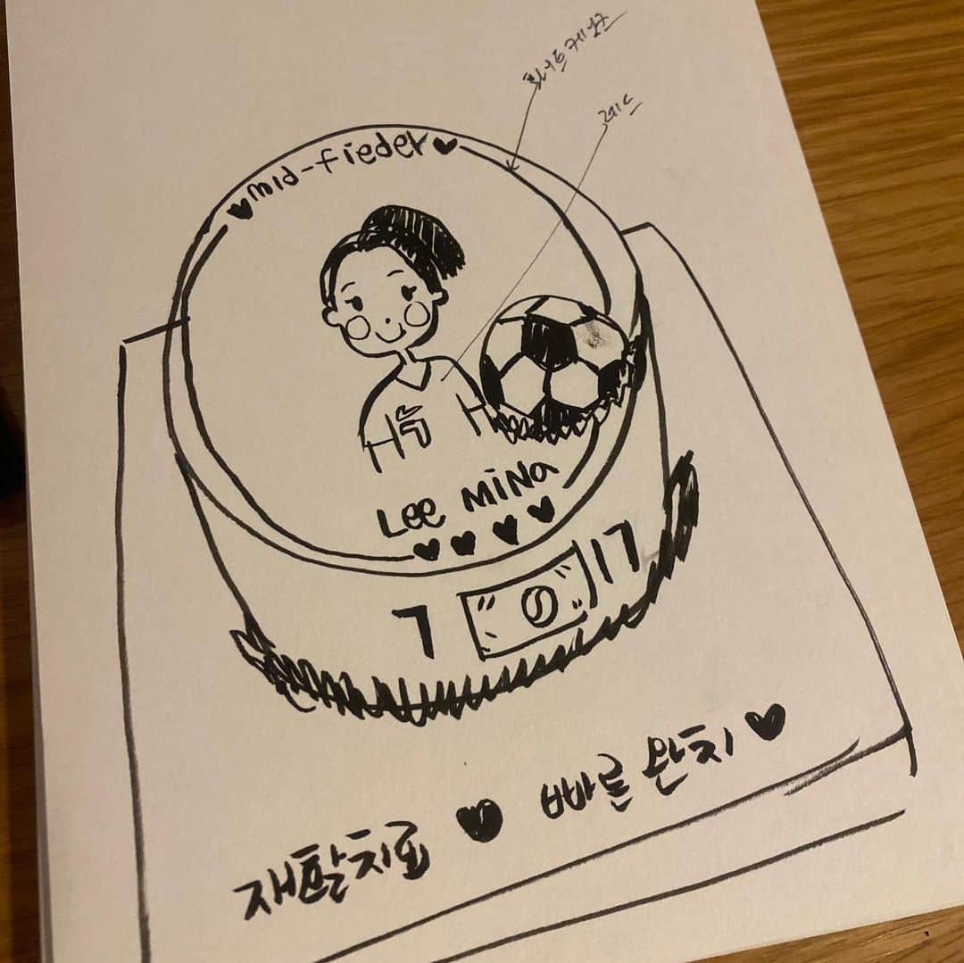 チョ・ミニョンさんのインスタグラム写真 - (チョ・ミニョンInstagram)「사실 이민아선수가 큰 부상으로 재활치료 중이랍니다.. 지난 2019 월드컵에도 이미 부상당한 그 몸으로 모든 경기를 다 뛰었어요. 저는 이 사실을 듣고 너무 놀랐어요,, 국민들의 기대와 그 기대에 부응하고 싶은 마음이 이미 거동이 힘든 민아의 몸을 뛰게 해준 거죠,, 분명 미칠듯 아팠을 거예요... 하지만 축구팬들을 위해 아픔이라는 통증을 잠가둔 민아 그로 인해 부상의 정도가 원래 심했던 몸이 월드컵 후 앉을 수도 없고, 일상생활이 어려울 정도의 통증이 민아를 집어삼켰고,,, 상상할 수 없는 그 힘든 시간 속 이민아 선수는 다시 도전을 시작했어요 ☺︎ෆ 많은 축구 팬분들과 대한민국 여자축구를 위해 그라운드 잔디를 밟을 준비 중이랍니다 ♥ - 여자축구하면 아직도 생소하고, 여자가 무슨 축구냐며 코 웃음 치는 분들 도 계신데... 유투브에 이민아선수 플레이 영상 한 번 봐주세요 왜 그녀가 여자 박지성 이라는 수식어가 붙었었는지 알게 될 거예요 매 경기 90분 내내 뛰어다닌 그녀의 노력을 우리가 몰라 볼 수 없죠☺️ 많은 분들이 이민아선수를 응원해주면 좋겠어서 이렇게 글을 남기네요🥰❣️ - #대한민국여자축구화이팅 #이민아화이팅 ♥」1月4日 23時56分 - xxjominxx