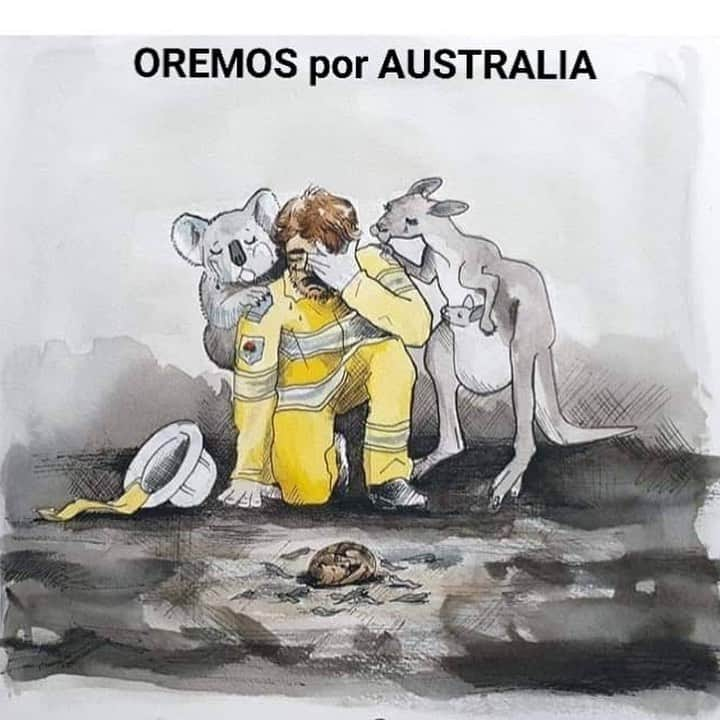 フランコ・ディ・サントさんのインスタグラム写真 - (フランコ・ディ・サントInstagram)「Que tristeza lo q pasa en Australia , pena por la cantidad de animales sufriendo y su país en gral .. Todos con Australia !!! 🙏🐨🦘😢❤️ #australia #animales #tristeza」1月5日 10時55分 - disanto