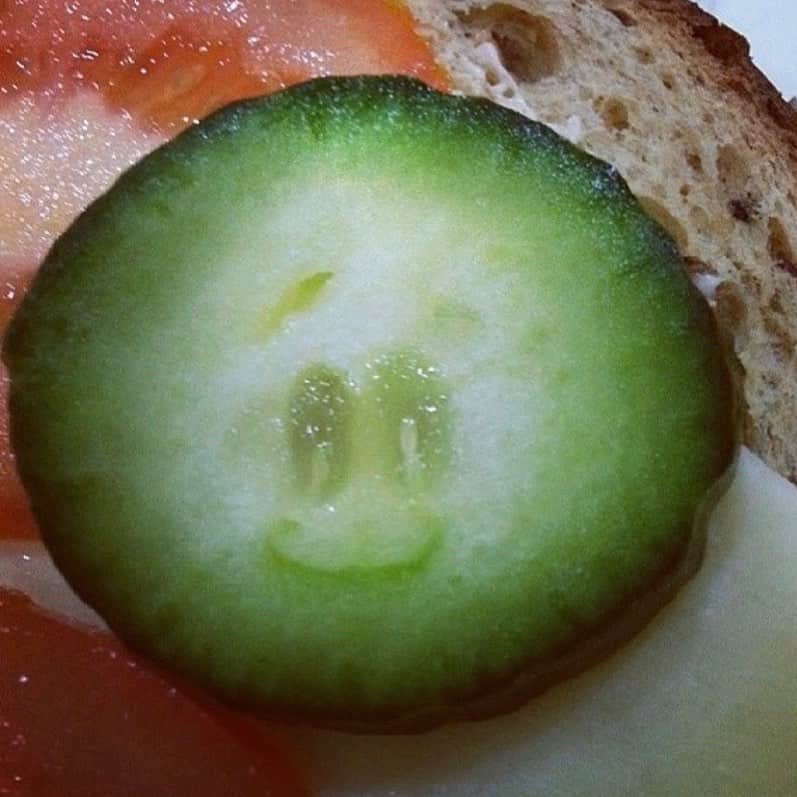 uglyfruitandvegさんのインスタグラム写真 - (uglyfruitandvegInstagram)「Happy it’s the weekend. 😊🥒 Pic by @sandrimelo from 2015 #ISeeFaces #ISeeFacesToo」1月5日 4時17分 - uglyfruitandveg