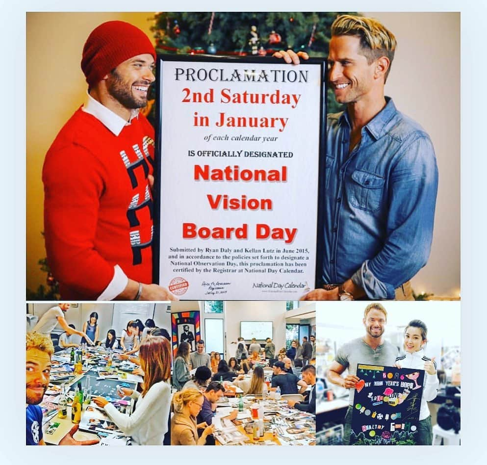 ケラン・ラッツさんのインスタグラム写真 - (ケラン・ラッツInstagram)「It’s that favorite time of the year again! @nationalvisionboardday  Who is making a 2020 vision board next Saturday? I can’t wait to see what y’all make! Send me photos and stories!  2020 is going to be an amazing year for us all!  Let’s do this!  #Repost @rydizzledaly ・・・ This photo never gets old!  Next Saturday, January 11, 2020 is @nationalvisionboardday  WHEREVER you are in the world, make one or throw a party for your friends.  This is a great chance to dream big for the new decade.  If in LA and want to come, DM me for details!  Best party of the year!」1月5日 5時27分 - kellanlutz