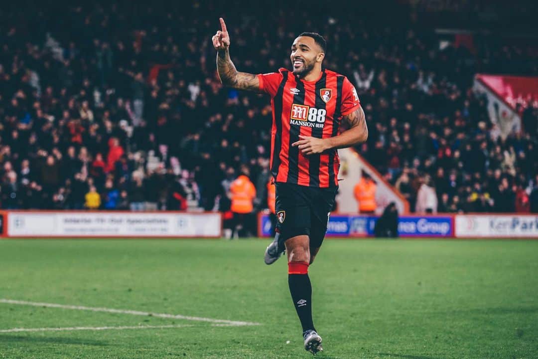カラム・ウィルソンのインスタグラム：「That goals been a long time coming.. Onwards and upwards to Watford next week 💪🏾⚽」
