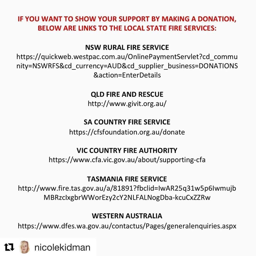 マット・ボマーさんのインスタグラム写真 - (マット・ボマーInstagram)「Australia my thoughts and prayers are with you. If you can and wish to, please join me in donating to one of these local or state services. Info Reposted from @nicolekidman」1月5日 9時03分 - mattbomer