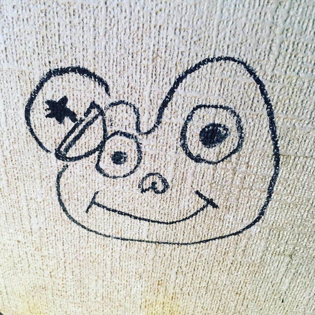 のインスタグラム：「ライブハウスの楽屋に書いてあった、キャベツ太郎の彼だよね？  #キャベツ太郎 #cabbage」